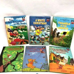 Set of 6 Walt Disney A White Christmas, Trouble in jungle etc Children's Books